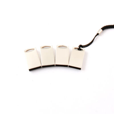 USB โลหะพร้อมพวงกุญแจ โลโก้เลเซอร์แฟลชไดรฟ์ USB โลหะตามการออกแบบที่กำหนดเอง