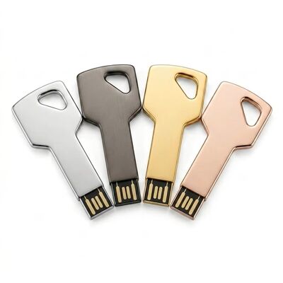แฟลชไดรฟ์ USB กุญแจโลหะผสมสังกะสีที่เปิดใช้งานการเข้ารหัส การออกแบบที่กำหนดเองยินดีต้อนรับอุปกรณ์จัดเก็บข้อมูลที่ปลอดภัยและทนทาน เหมาะสำหรับธุรกิจ