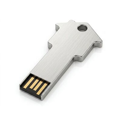 แฟลชไดรฟ์ USB โลหะลายมุก สีเงิน อุปกรณ์จัดเก็บข้อมูลขนาดกะทัดรัด อุณหภูมิใช้งาน -50 ถึง +80 องศา เหมาะสำหรับธุรกิจ