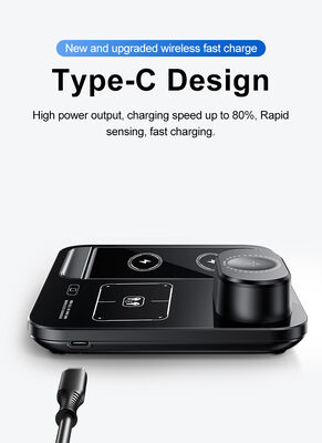 ที่ชาร์จไร้สาย 3-in-1 15W Fast Charging ดีไซน์พับได้ พร้อมระบบแม่เหล็กดูด