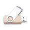 ไดรฟ์ USB ไม้รูปทรงบิดตัวเคสโลหะลายนูนสีไม้ไผ่ LOGO