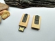 ไดรฟ์ USB แบบเสียบไม้กล่องไม้เมเปิ้ลสีลายนูนและพิมพ์โลโก้