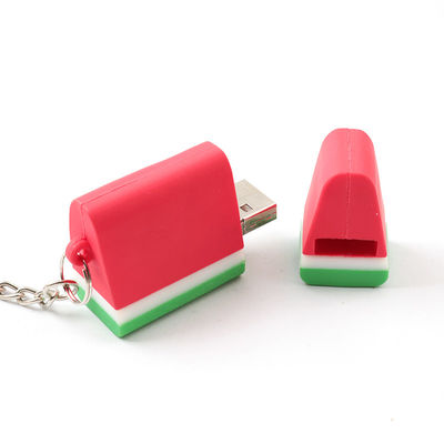 PVC Open Mold น่ารัก USB Stick แตงโมสตรอเบอร์รี่ช็อกโกแลต Shaped
