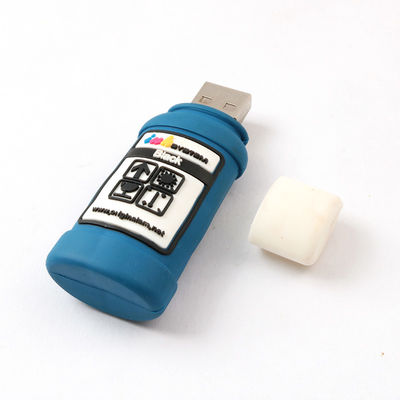 แฟลชไดรฟ์ USB แบบกำหนดเองรูปขวดหมึก USB 2.0 3.0 H2 การทดสอบ 256GB