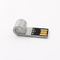 แฟลชไดรฟ์ USB โลหะรูปนกหวีด โลโก้เลเซอร์สีเงิน USB 2.0 Memory Stick
