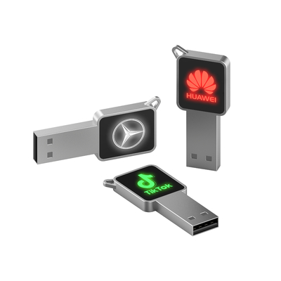 32GB 64GB 128GB Crystal USB Stick เมื่ออ่านไฟ LED จะส่องแสง