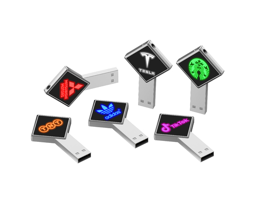 ของขวัญที่ดี พรีเมี่ยม ไฟ LED แฟลชไดรฟ์ USB 128GB 256GB 3.0