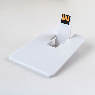 บัตรเครดิต Usb แฟลชไดรฟ์สามารถหมุนได้ 360 องศาโลโก้ CMYK ทั้งสองด้านเป็นฟรี
