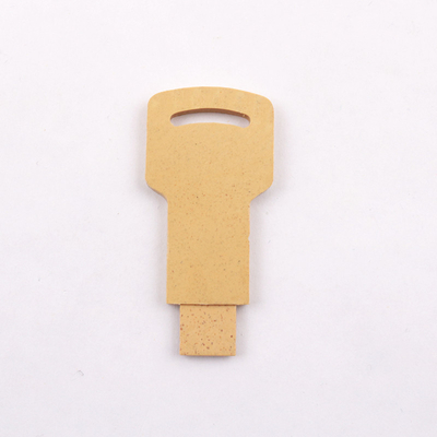 แฟลชไดรฟ์ฟางและพลาสติก 128GB วัสดุรีไซเคิลเมมโมรี่สติ๊ก Usb 2.0