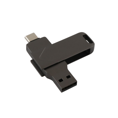 Type C และ Usb ทั้งสองพอร์ต Fast Memory Stick Metal Body Gun สีดำ