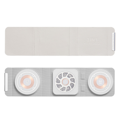 3 In 1 Magnetic Fast Wireless Charger แบบพกพาพับได้ 15W 10W 7.5W 5W