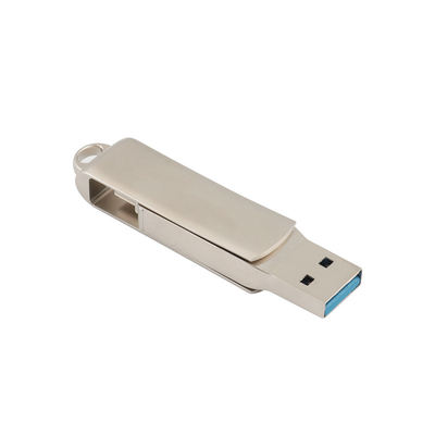 โลโก้เลเซอร์ตัวเครื่องสีเงิน Type C USB พร้อมรูกุญแจสามารถใส่เชือกเส้นเล็กและพวงกุญแจได้