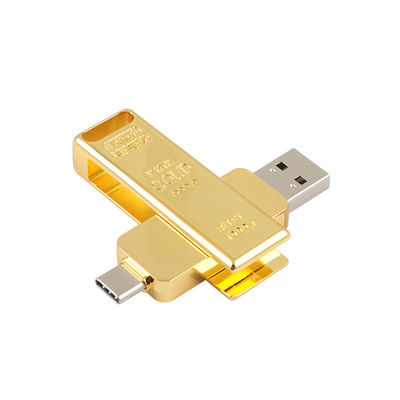ทองคำแท่งรูป TYPE C USB 3.0 ความเร็วที่รวดเร็วตรงกับมาตรฐานของสหภาพยุโรปและสหรัฐอเมริกา