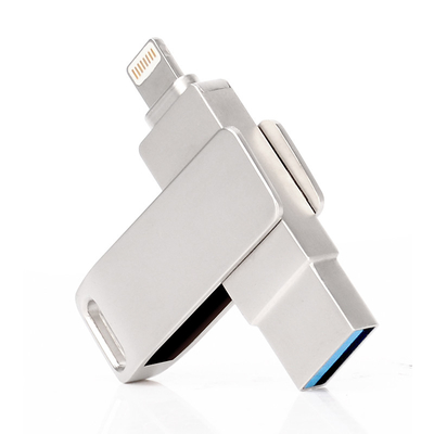 Iphone Connector 2 ในหนึ่ง Otg Usb แฟลชไดรฟ์ 256GB