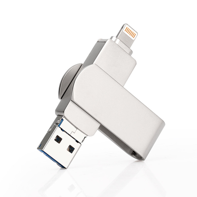 3 ใน 1 ประเภท C แอนดรอยด์ Otg usb แฟลชดริเวอร์การรับรองอเมริกัน 128GB