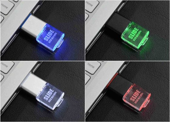 การฉลากโลโก้ Led Light Crystal Usb Stick Oem Odm