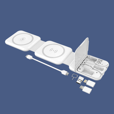 ชาร์จไร้สายแม่เหล็กสองในหนึ่ง พร้อม USB และ Micro Lightning SMI Card Ejector