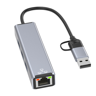 คอมแพคต์ USB C Hub Adapter Laptop Usb Port Expander Usbc Hub สําหรับการโอนข้อมูลอย่างรวดเร็ว