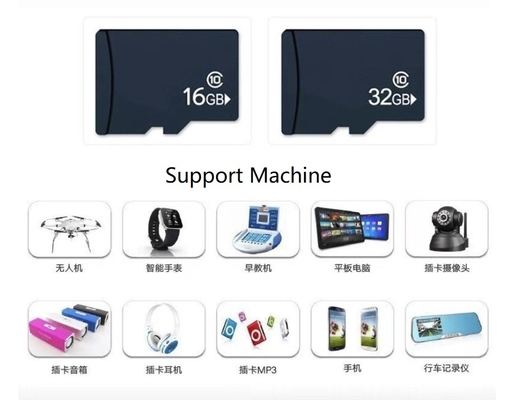 การ์ดความทรงจําเร็วแบบที่กําหนดเอง SD Card ความเร็วการอ่านสูง 3.0 50mbs และ Flash Test H2 ระยะที่ต่อรองได้