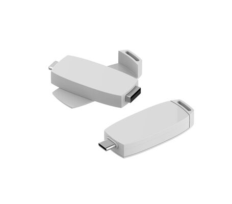 สามารถหมุนได้ 360 องศา พลาสติก usb แฟลชดไดรฟ์ ด้วยพอร์ตประเภท C สีร่างกายมีสีขาว สีแดง สีดําและสีฟ้า สามารถปรับเปลี่ยนล็อกอัพพิมพ์ได้อย่างรวดเร็ว