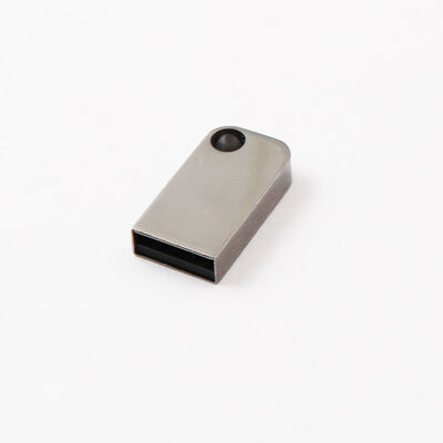 แฟลชไดรฟ์ USB ขนาดเล็กที่มีรูสามารถใส่พวงกุญแจโลหะแฟลชไดรฟ์ USB สามารถกำหนดโลโก้เลเซอร์ได้