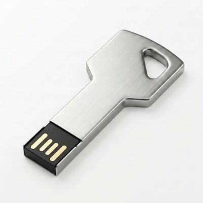 แฟลชไดรฟ์ USB กุญแจโลหะผสมสังกะสีที่เปิดใช้งานการเข้ารหัส การออกแบบที่กำหนดเองยินดีต้อนรับอุปกรณ์จัดเก็บข้อมูลที่ปลอดภัยและทนทาน เหมาะสำหรับธุรกิจ