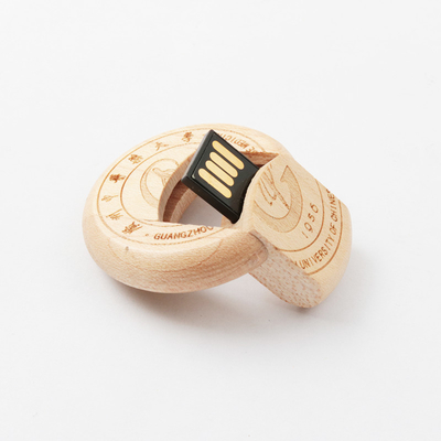 360 Drgee Twist แฟลชไดรฟ์ USB ไม้ 2.0 โลโก้ลายนูน 15MB/S
