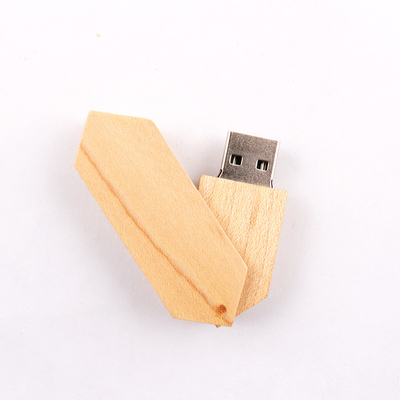 แฟลชไดรฟ์ USB ไม้บิด 180 องศา 2.0 และ USB 3.0 โลโก้ลายนูน 50-100MB / S