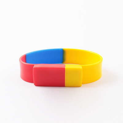 สายรัดข้อมือ Usb Drive สามสี 2.0 3.0 โลโก้พิมพ์ Usb แฟลชไดร์ฟs 256GB ROSH