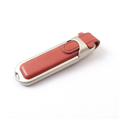 8GB 16GB 32GB หนัง PU แฟลชไดรฟ์ USB ความเร็วที่รวดเร็ว 80MB/S 2.0 3.0