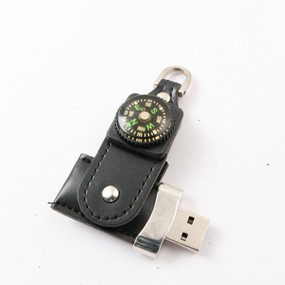หน่วยความจำเต็ม 2.0 3.0 หนัง USB แฟลชไดรฟ์ 16GB 32GB ROSH ได้รับการอนุมัติ