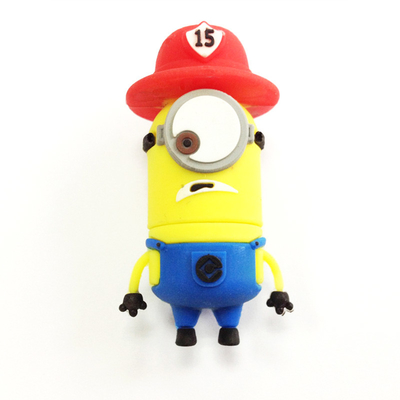 แฟลชไดร์ฟ PVC รูปการ์ตูนมินเนี่ยนน่ารัก USB 2.0 และ 3.0