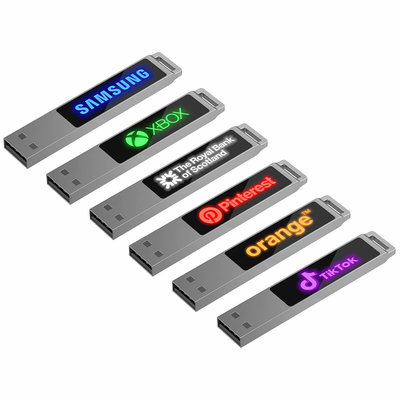 แฟลชไดรฟ์ USB Crystal ความเร็วสูง ROSH 16GB 128GB พร้อมไฟ LED