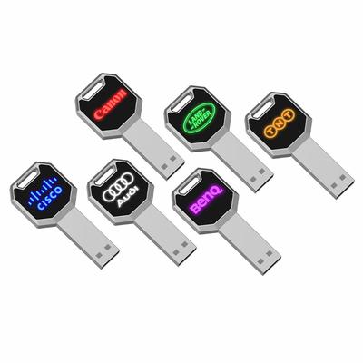 ไฟ LED Crystal Usb Drive 2.0 128GB ชิปแฟลชความเร็วสูง 15MB / S