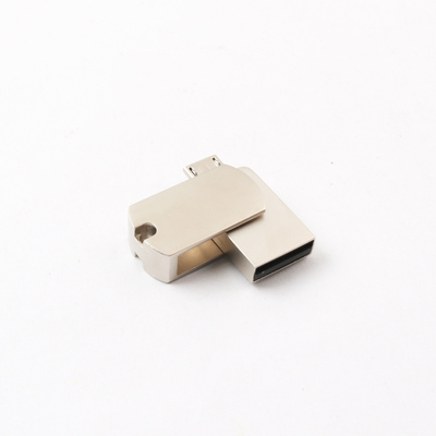 แฟลชไดรฟ์ USB OTG สีเงิน หุ่นยนต์ 32GB 16GB 8GB เลเซอร์โลโก้