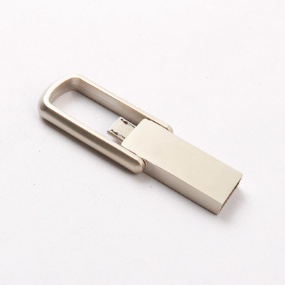 แฟลชไดรฟ์ OTG USB กันน้ำภายในชิป UDP 128GB หน่วยความจำเต็ม 100%