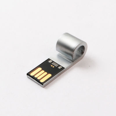 แฟลชไดรฟ์ USB โลหะรูปนกหวีด โลโก้เลเซอร์สีเงิน USB 2.0 Memory Stick