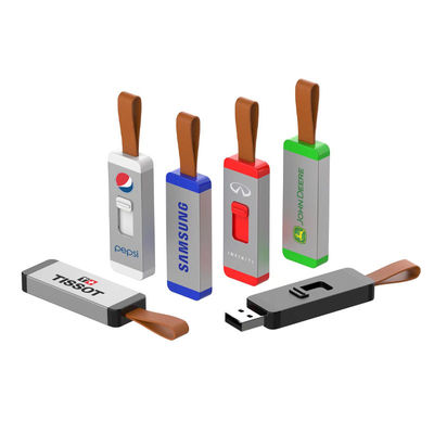แฟลชไดรฟ์ USB หนัง ODM พิมพ์โลโก้ 4G 20MB / S ความเร็วในการอ่านอลูมิเนียมแฟลชไดรฟ์ USB