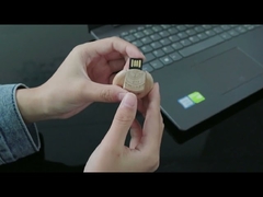 360 Drgee Twist Wooden USB Flash Drive 2.0 15MB/S Embossing logo