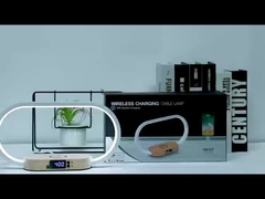 วัสดุที่สามารถนําไปใช้ใหม่ได้ เครื่องชาร์จไร้สาย เครื่องชาร์จไม้ เครื่องชาร์จเร็ว พร้อมนาฬิกาและแสง